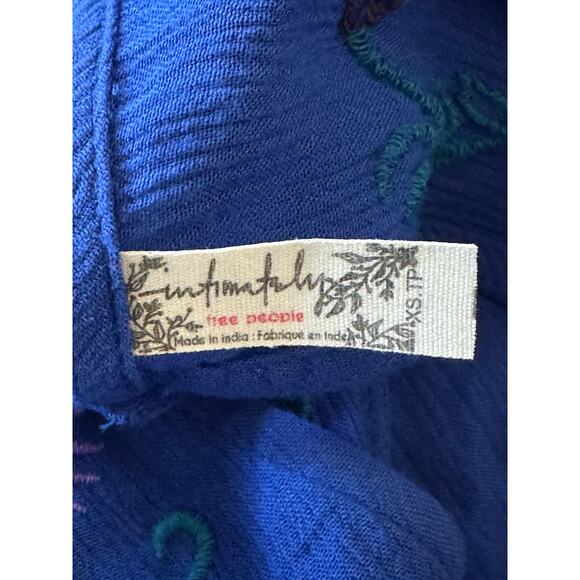 Free People Adelaide Festival Slip Dress In Ocean Blue Size XS - Picture 6 of 8